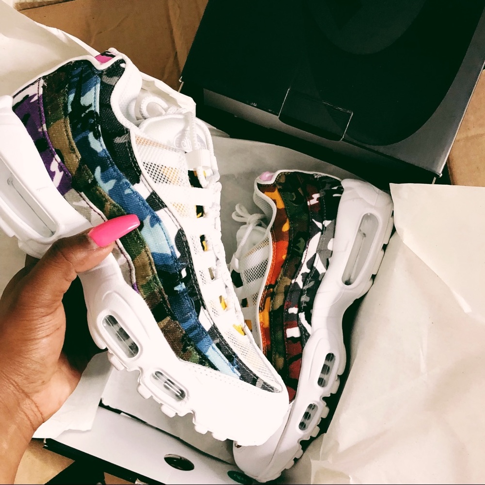 Nike Air Max 95 ERDL Camo White Party Sneakers